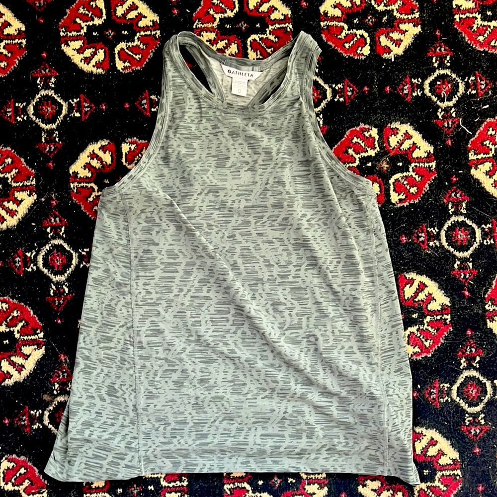 greenish blue printed althleta tank